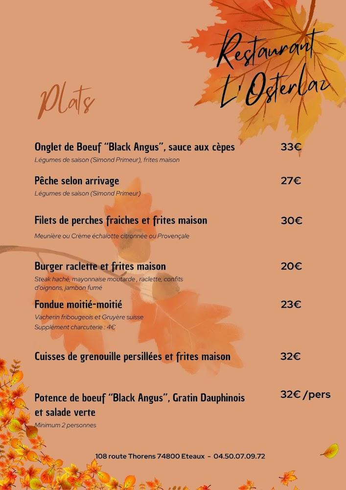 L'Osterlaz - Menu Image 1